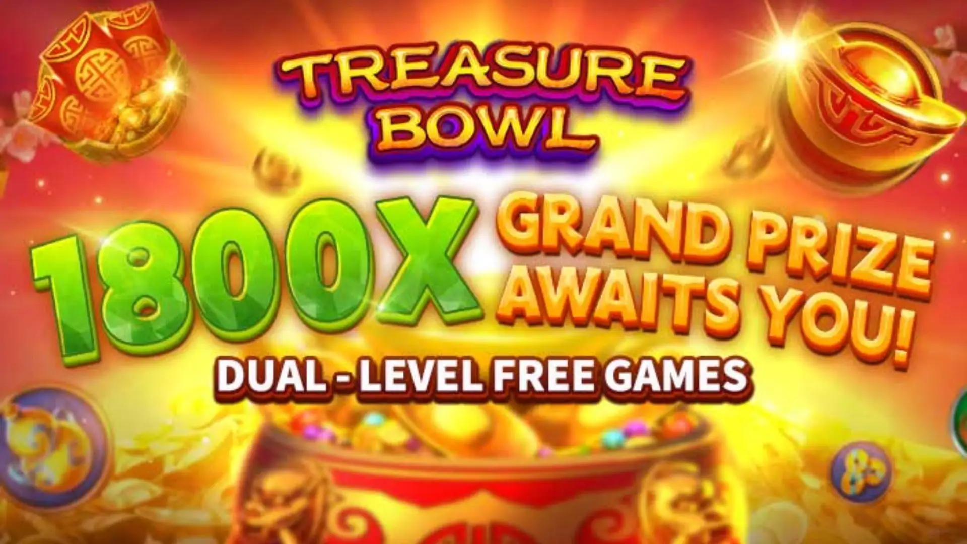Multiplicadores Treasure Bowl zzwin - 7777x Máximo com Tigela Dourada